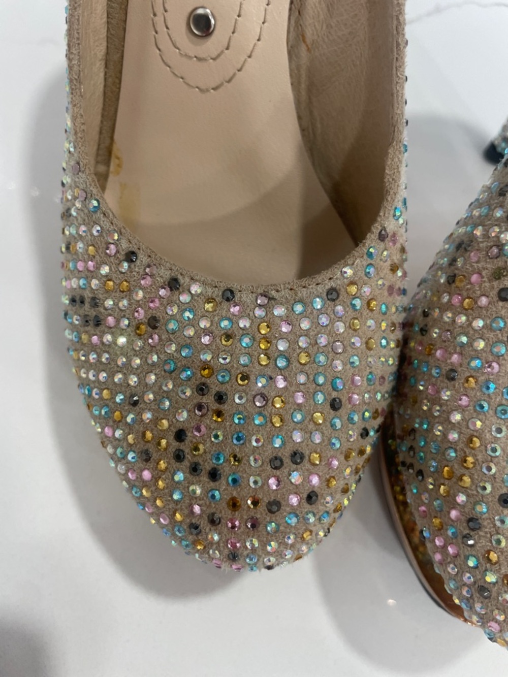 Gianmarco Lorenzi Women's Glitter heels Multicolor stones sparkly - Picture 9 of 16